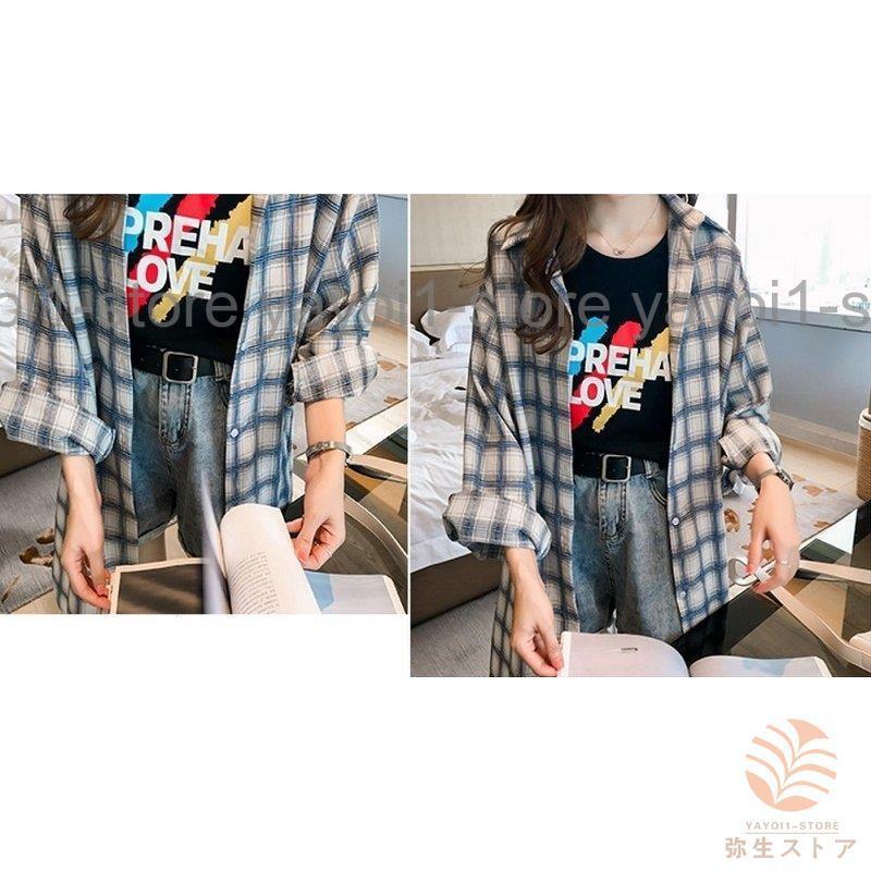 長袖シャツ チェックシャツ ロングシャツ ワンピース 羽織り レディース スタンダードチェック柄 女性 大きいサイズあり トップス ブリットチ 