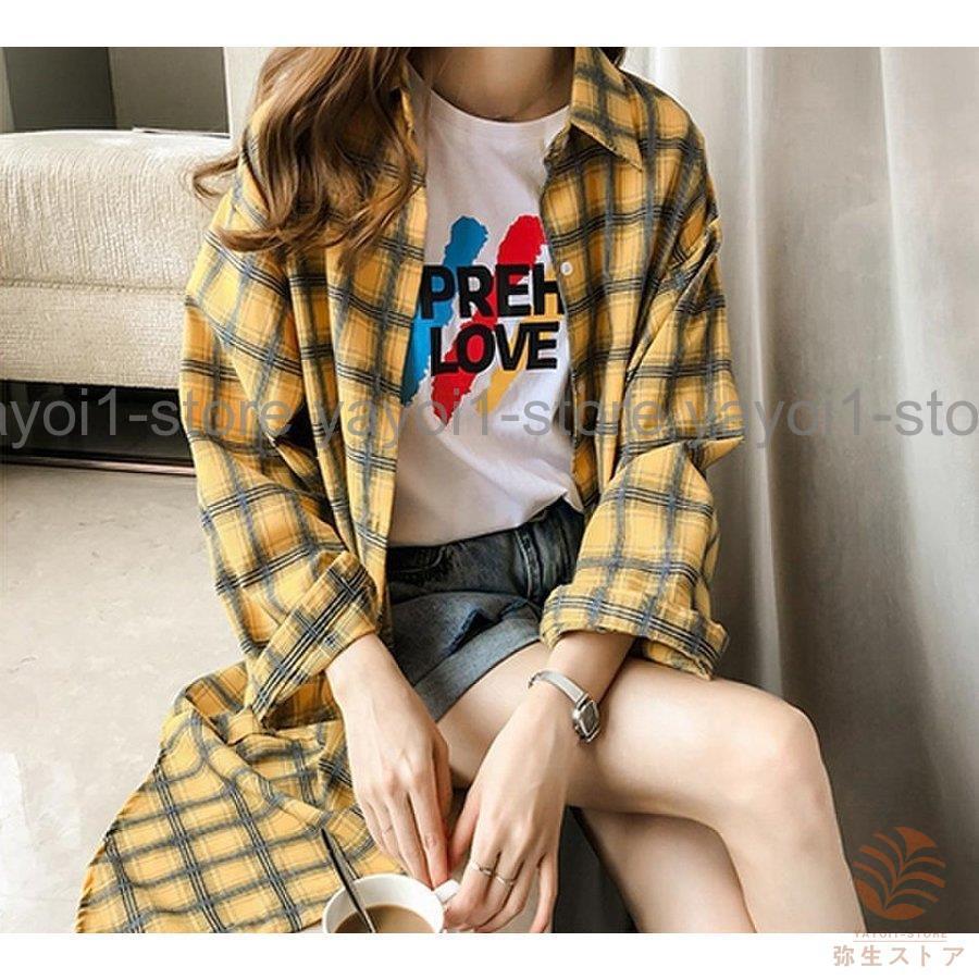 長袖シャツ チェックシャツ ロングシャツ ワンピース 羽織り レディース スタンダードチェック柄 女性 大きいサイズあり トップス ブリットチ 