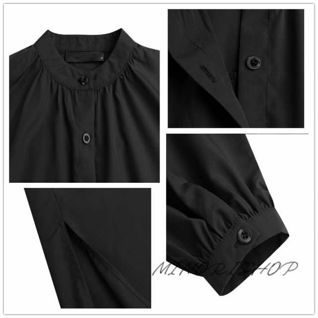 春新作 ワンピース レディース ロング丈 ワンピ ドッキングワンピース 大きいサイズ シャツワンピース 体型カ 長袖 Vネック マキシワンピ 