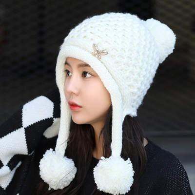 ニット帽 帽子 レディース 耳当て ニットキャップ ボア付き ハット ポンポン付き 秋物 防寒対策 あったか 暖かい 小顔効果 冬物 裏起毛 防寒 ぼうし 