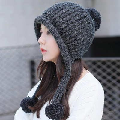 ニット帽 帽子 レディース 耳当て ニットキャップ ボア付き ハット ポンポン付き 秋物 防寒対策 あったか 暖かい 小顔効果 冬物 裏起毛 防寒 ぼうし 