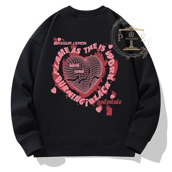 トレーナー メンズ もこもこ トレーナー 暖かい 部屋着 あったか 防寒着 クルーネック 長袖 シンプル 秋冬 お兄系トレーナー 黒トレーナー 