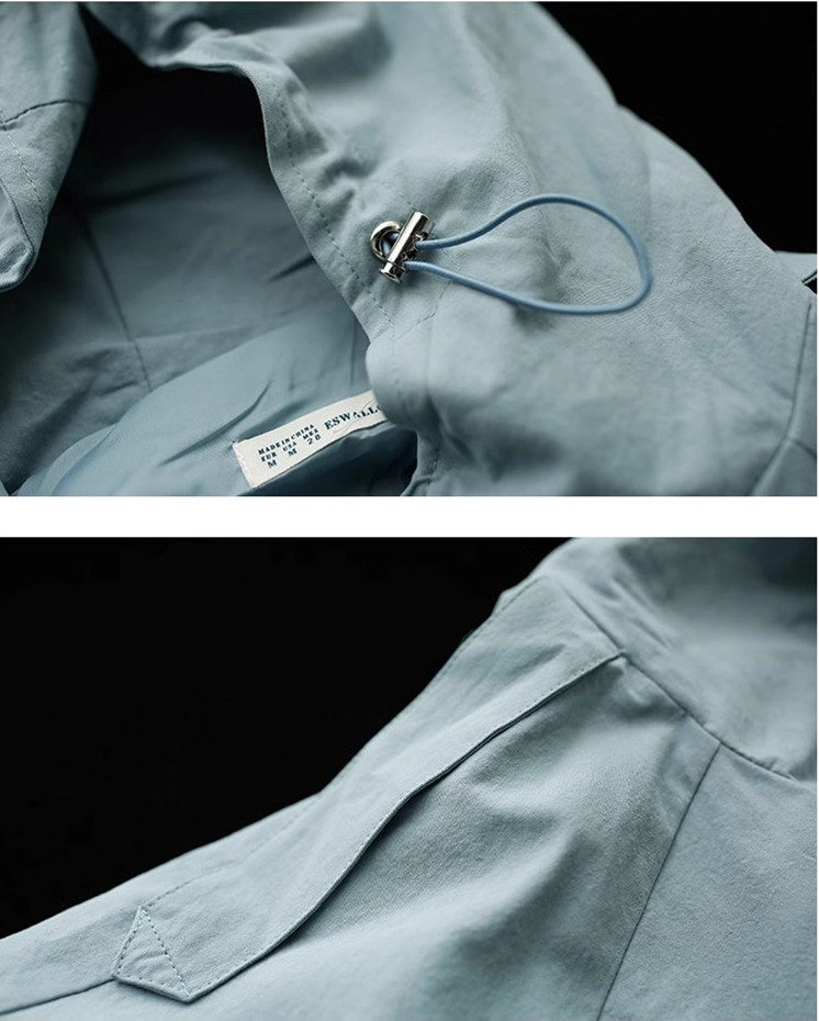 送料無料 トレンチコート フード付きコート ロング丈 カジュアル モッズ アウター 綿90％ ミリタレディース 春秋 