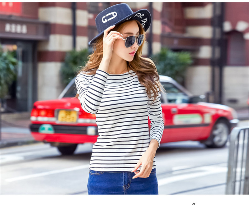 Tシャツ レディース カットソー 長袖 ストライプ柄 トップス シンプル 通勤通学 コーデ プルオーバー カジュアル アウトドア おしゃれ ブラウス 