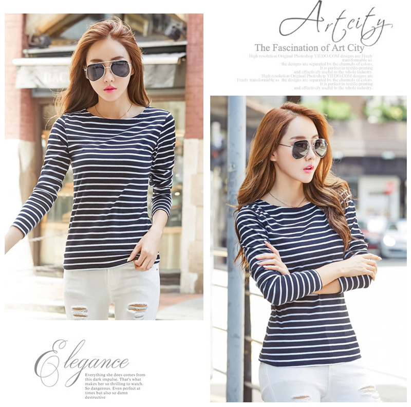 Tシャツ レディース カットソー 長袖 ストライプ柄 トップス シンプル 通勤通学 コーデ プルオーバー カジュアル アウトドア おしゃれ ブラウス 