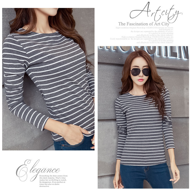 Tシャツ レディース カットソー 長袖 ストライプ柄 トップス シンプル 通勤通学 コーデ プルオーバー カジュアル アウトドア おしゃれ ブラウス 