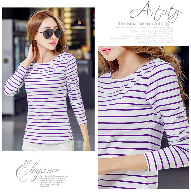 Tシャツ レディース カットソー 長袖 ストライプ柄 トップス シンプル 通勤通学 コーデ プルオーバー カジュアル アウトドア おしゃれ ブラウス 