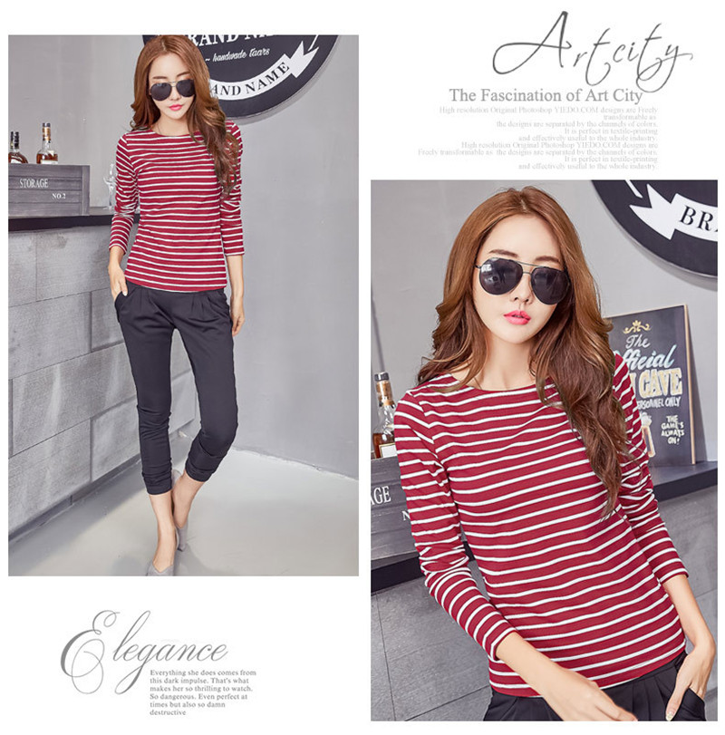 Tシャツ レディース カットソー 長袖 ストライプ柄 トップス シンプル 通勤通学 コーデ プルオーバー カジュアル アウトドア おしゃれ ブラウス 