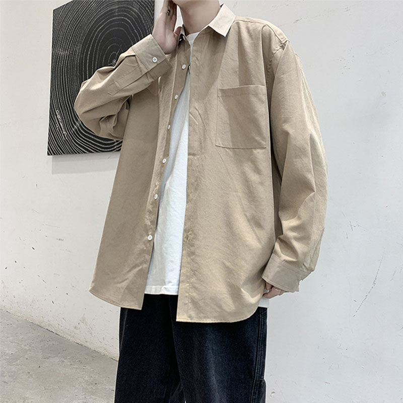 シャツ メンズ トップス 長袖シャツ 無地 カジュアルシャツ 白シャツ ビジネス トップス 秋服 おしゃれ 春服 