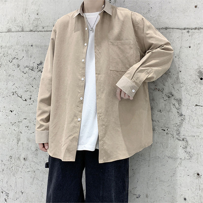 シャツ メンズ トップス 長袖シャツ 無地 カジュアルシャツ 白シャツ ビジネス トップス 秋服 おしゃれ 春服 