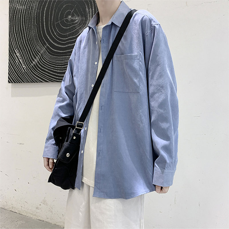 シャツ メンズ トップス 長袖シャツ 無地 カジュアルシャツ 白シャツ ビジネス トップス 秋服 おしゃれ 春服 