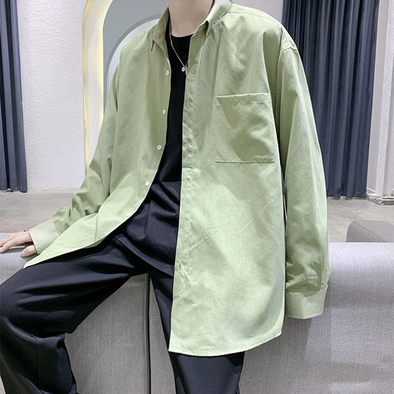 シャツ メンズ トップス 長袖シャツ 無地 カジュアルシャツ 白シャツ ビジネス トップス 秋服 おしゃれ 春服 