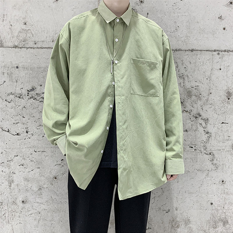 シャツ メンズ トップス 長袖シャツ 無地 カジュアルシャツ 白シャツ ビジネス トップス 秋服 おしゃれ 春服 