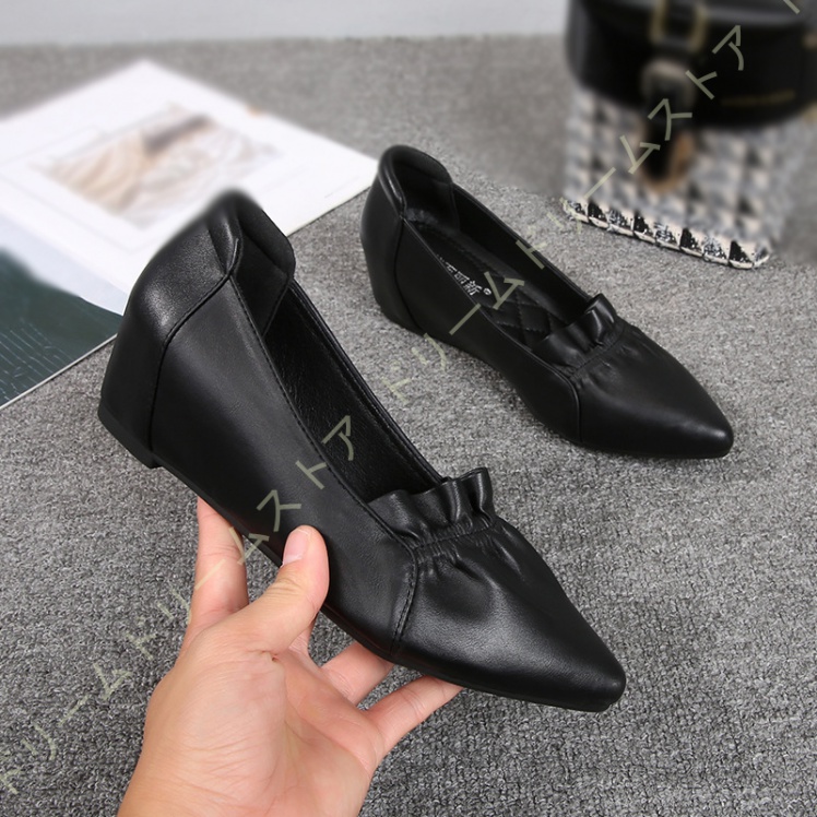 パンプス 歩きやすい ウェッジヒール 5CM 痛くない ギャザー 40代 ミセス フォーマル オフィスリクルートパンプス 痛くならない きれいめ 50代 60代 かわいい 