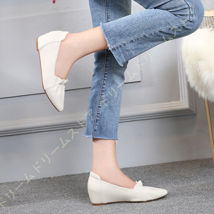 パンプス 歩きやすい ウェッジヒール 5CM 痛くない ギャザー 40代 ミセス フォーマル オフィスリクルートパンプス 痛くならない きれいめ 50代 60代 かわいい 