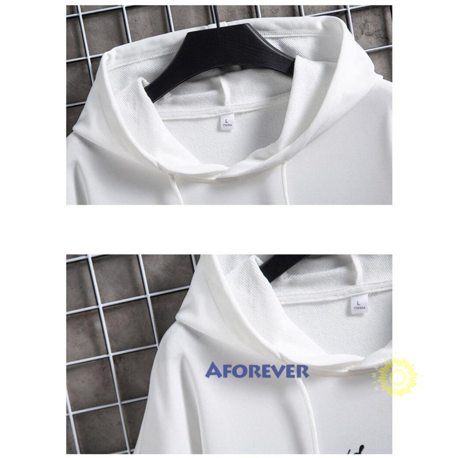 長袖メンズ プルオーバー スウェット英字 フード付き 春 秋 トップス カジュアル 