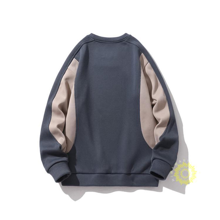 トレーナー メンズ 春服 長袖 スウェットシャツ プルオーバー 大きいサイズ 春秋 トップス カラー切替 カジュアル クルーネック お洒落 ゆったり 