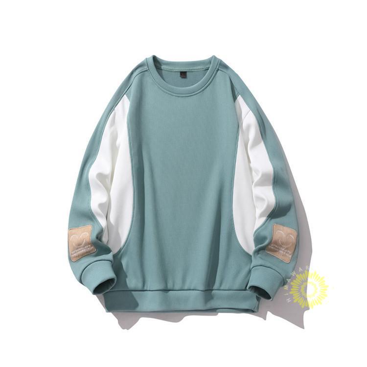 トレーナー メンズ 春服 長袖 スウェットシャツ プルオーバー 大きいサイズ 春秋 トップス カラー切替 カジュアル クルーネック お洒落 ゆったり 