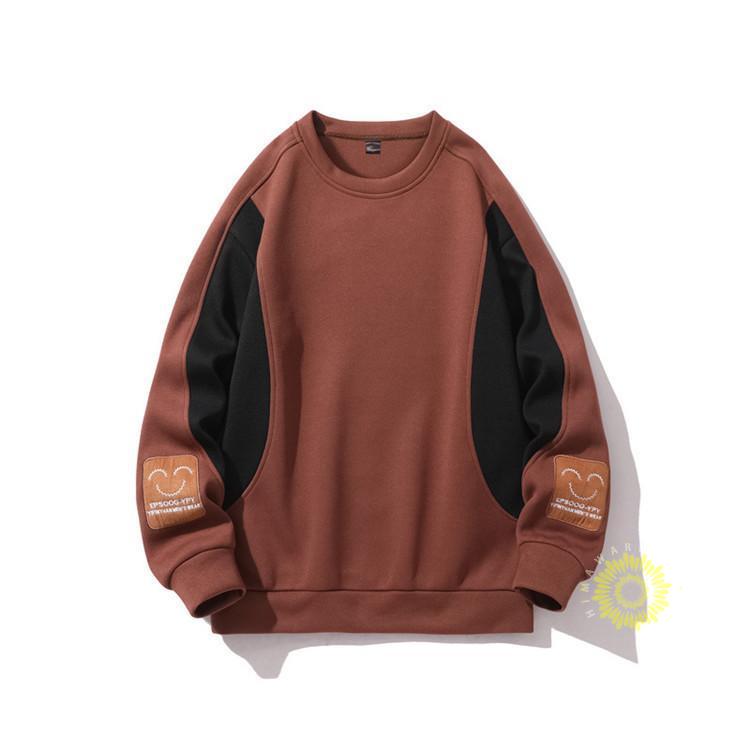 トレーナー メンズ 春服 長袖 スウェットシャツ プルオーバー 大きいサイズ 春秋 トップス カラー切替 カジュアル クルーネック お洒落 ゆったり 