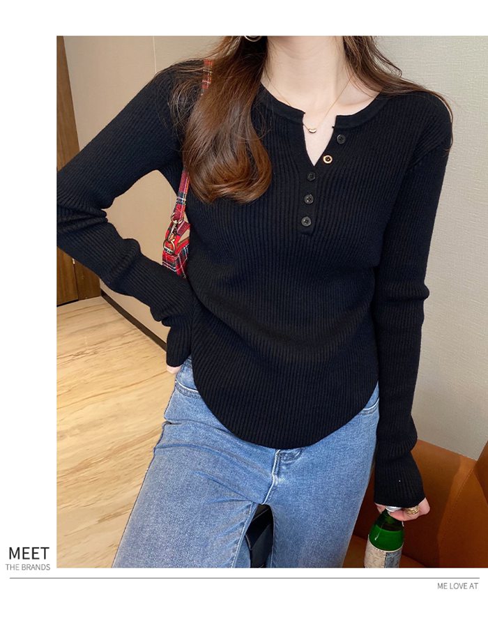 ニット ニットセーター レディース ニットソー 長袖 秋 秋冬 Vネック トップス 無地 30代 おしゃれ 20代 リブニット インナー 40代 