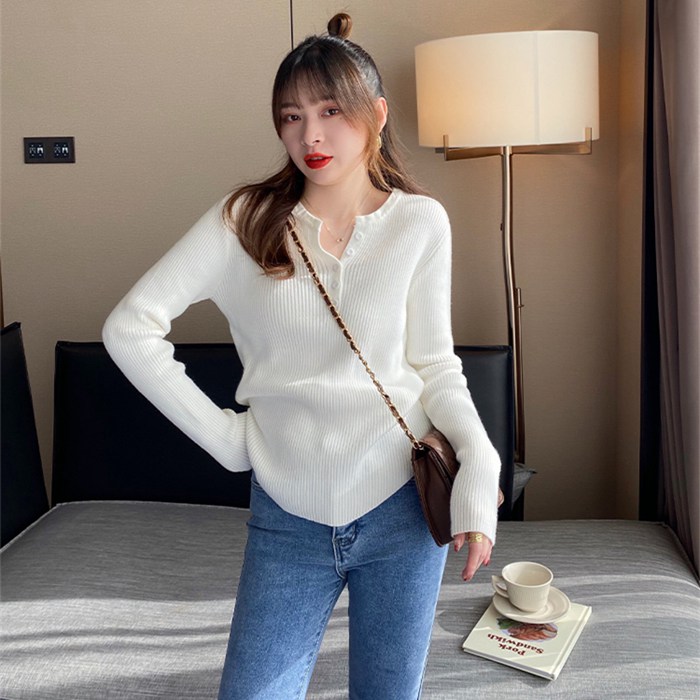 ニット ニットセーター レディース ニットソー 長袖 秋 秋冬 Vネック トップス 無地 30代 おしゃれ 20代 リブニット インナー 40代 