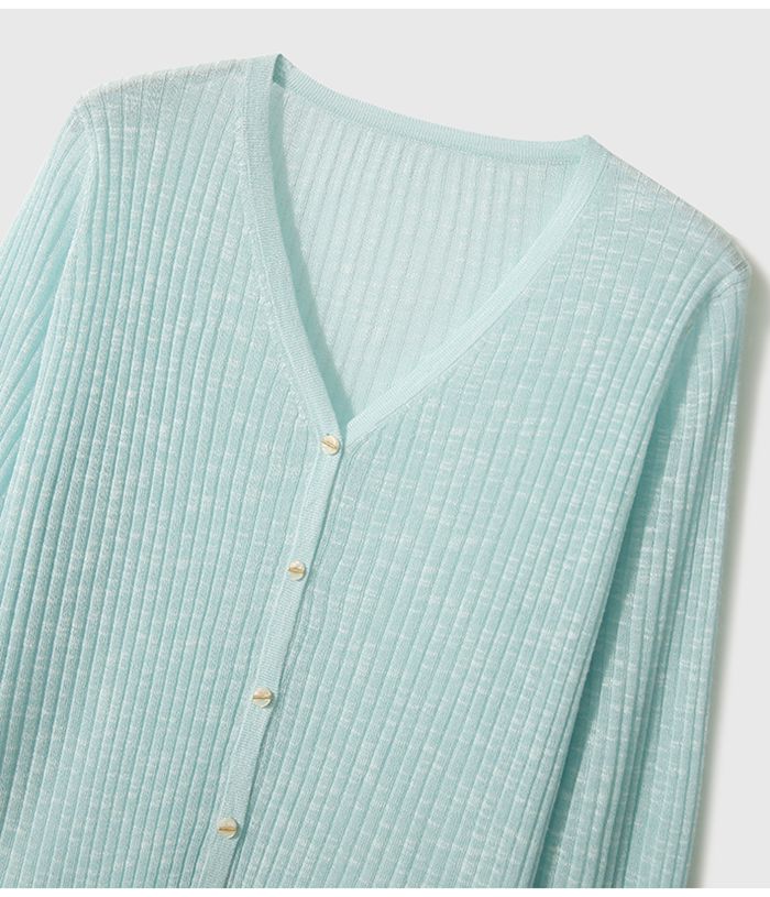 カーディガン レディース サマーカーディガン 薄手 通気性 ニットカーディガン アウター 長袖 羽織り 無地 カジュアル Vネック 上着 トップス 