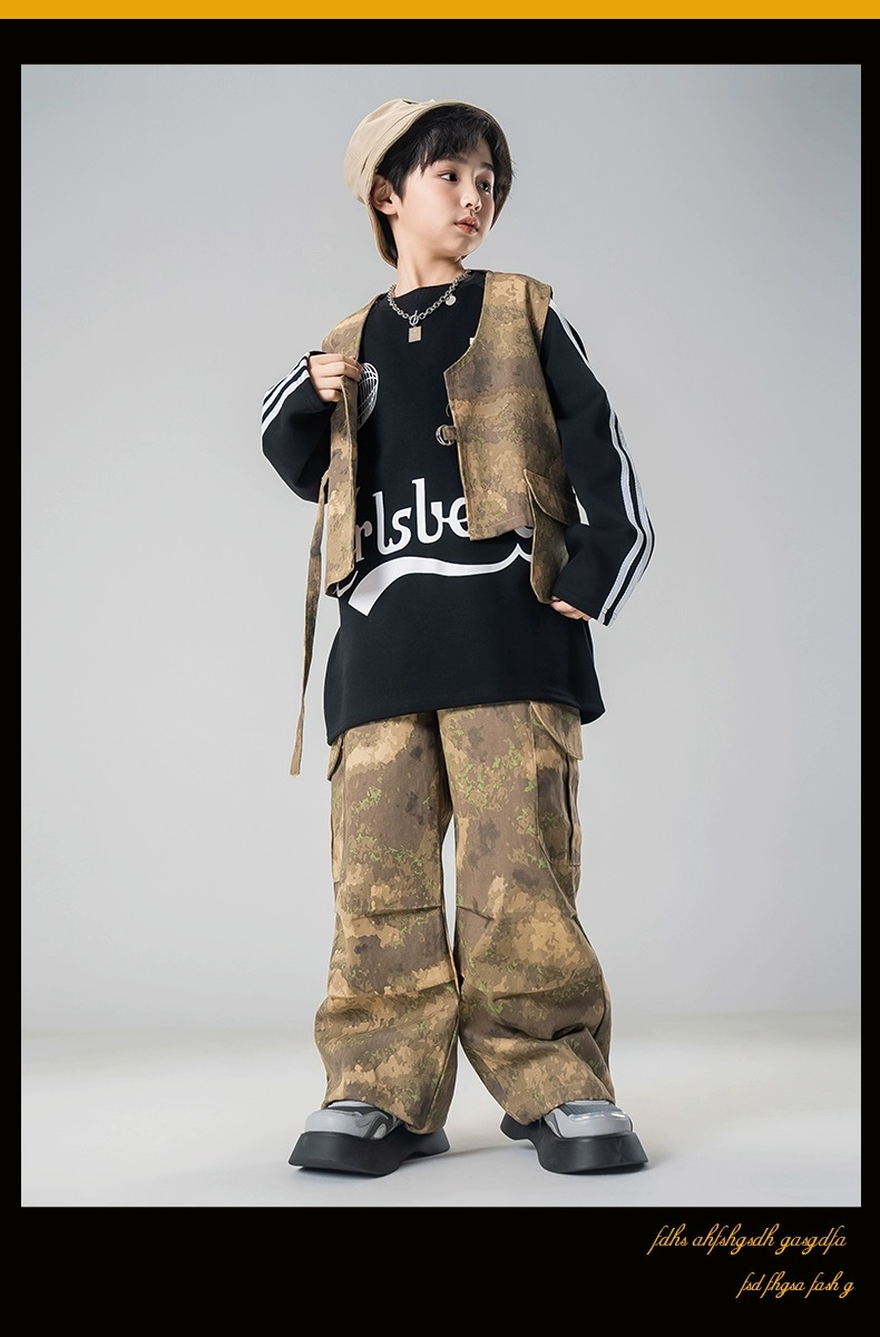 ダンス衣装 セットアップ ガールズ ヒップホップ ファッション K-POP デニム ダンスウェア デニムパンツ 黒 ベスト ビスチェ 韓国 