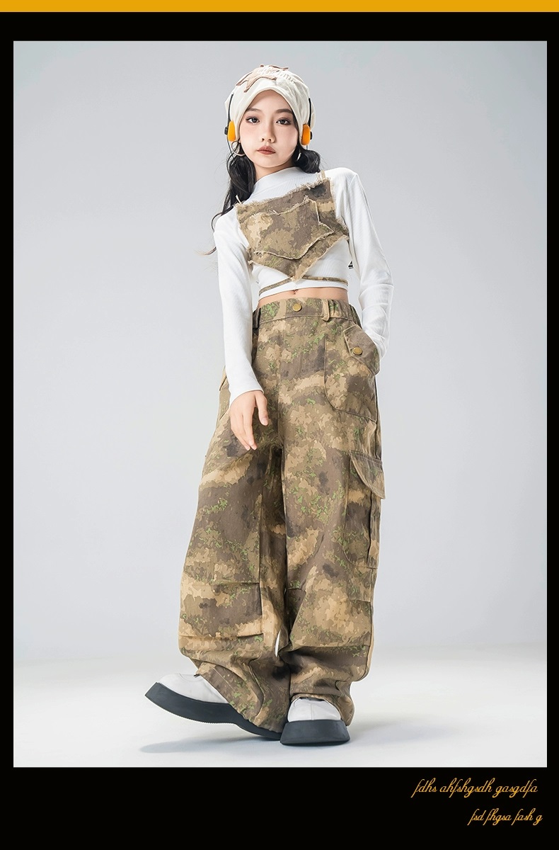 ダンス衣装 セットアップ ガールズ ヒップホップ ファッション K-POP デニム ダンスウェア デニムパンツ 黒 ベスト ビスチェ 韓国 