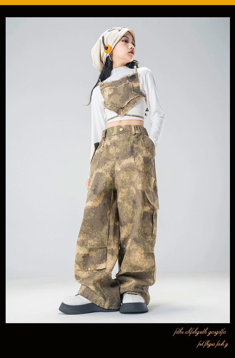 ダンス衣装 セットアップ ガールズ ヒップホップ ファッション K-POP デニム ダンスウェア デニムパンツ 黒 ベスト ビスチェ 韓国 