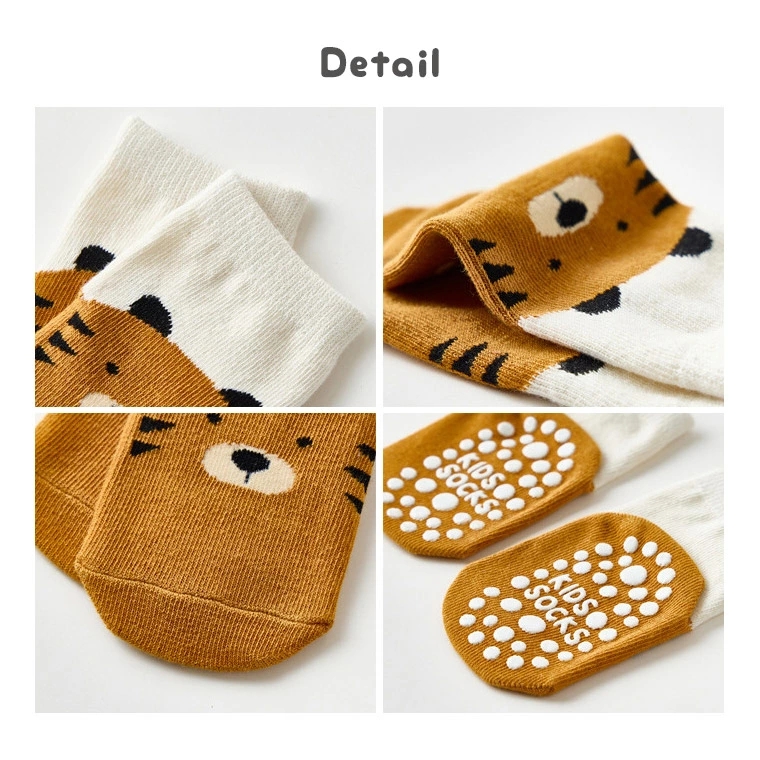 3点セット ベビーソックス 靴下 ソックス ベビー キッズ トラ 0歳 可愛い 滑り止め パンダ 1歳 滑り止め付き ライオン ベビー靴下 2歳 可愛い アニマル 