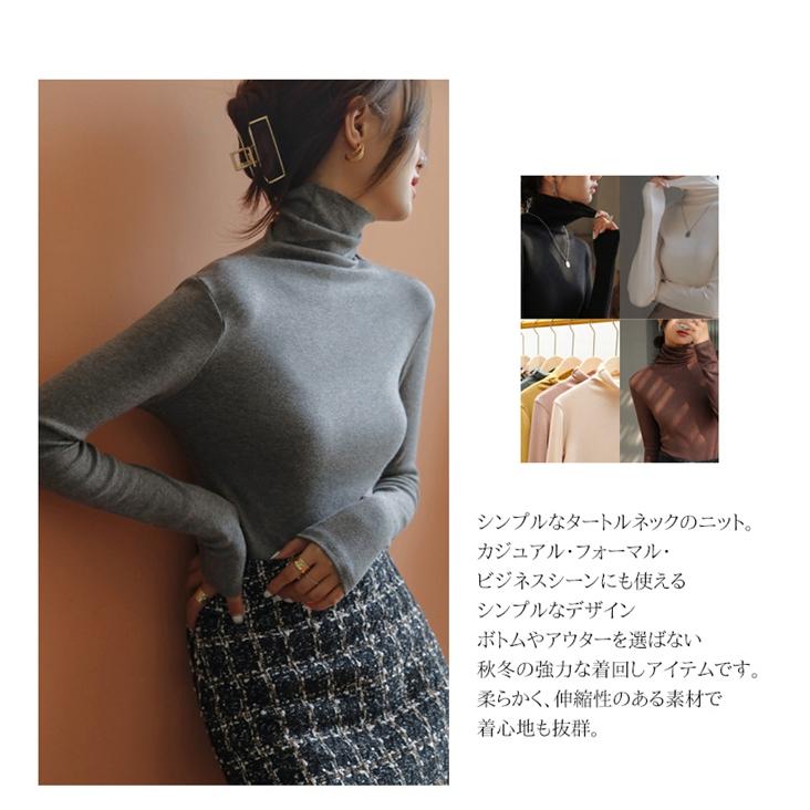 タートルニット レディース インナー タートルネック 長袖 秋 暖かい 重ね着 ハイネック きれいめ 冬 