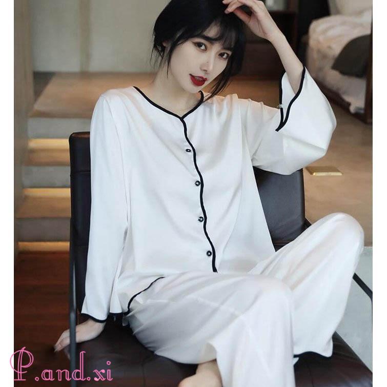 上下セット パジャマ レディース ルームウェア 長袖 前開き シャツ 2点セット 部屋着 着心地良い 無地 セックス セットアップ 上下 パンツ 