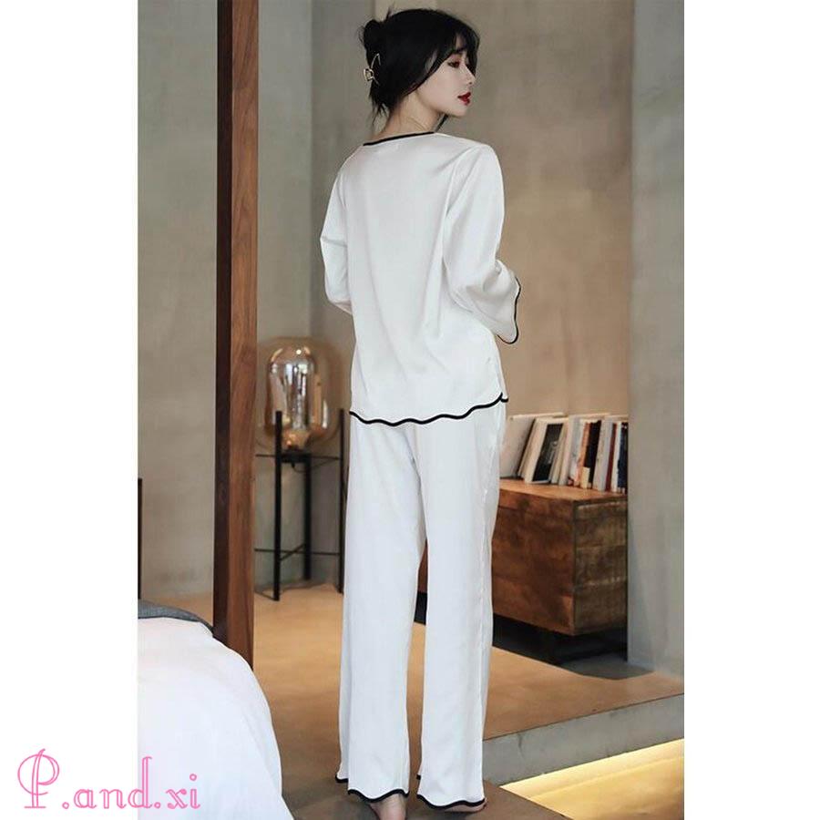 上下セット パジャマ レディース ルームウェア 長袖 前開き シャツ 2点セット 部屋着 着心地良い 無地 セックス セットアップ 上下 パンツ 