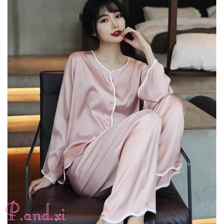 上下セット パジャマ レディース ルームウェア 長袖 前開き シャツ 2点セット 部屋着 着心地良い 無地 セックス セットアップ 上下 パンツ 