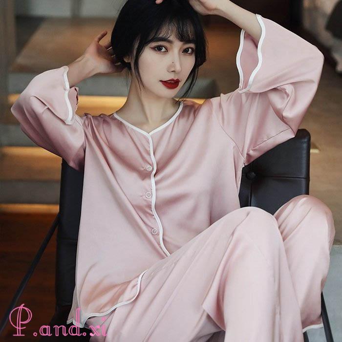 上下セット パジャマ レディース ルームウェア 長袖 前開き シャツ 2点セット 部屋着 着心地良い 無地 セックス セットアップ 上下 パンツ 