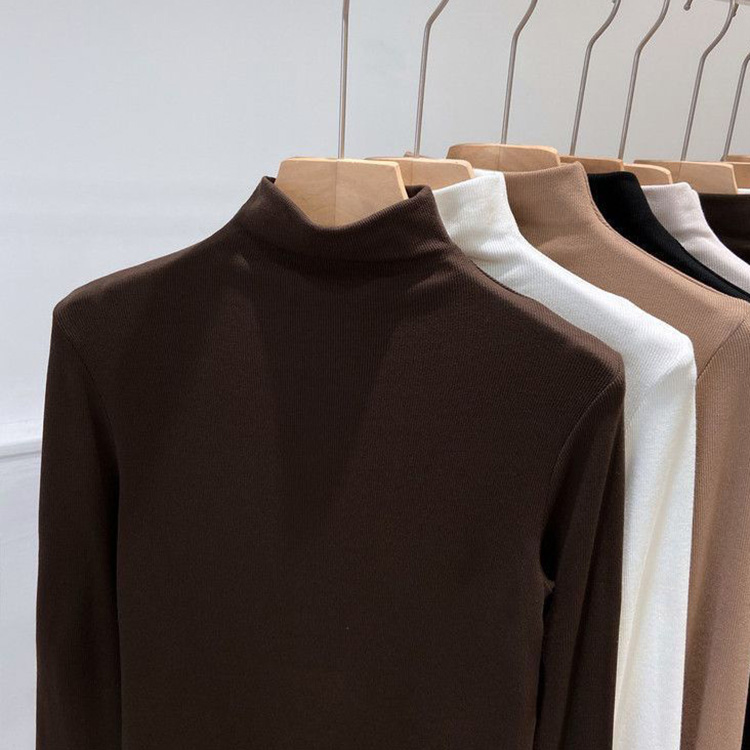 Ｔシャツ レディース 長袖 ハイネック 秋冬 秋 裏起毛 ベージュ トップス ストレッチ 冬 モックネック 黒 暖かい ブラウン 白 厚手 あったか 