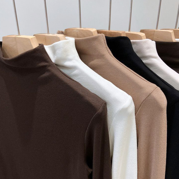 Ｔシャツ レディース 長袖 ハイネック 秋冬 秋 裏起毛 ベージュ トップス ストレッチ 冬 モックネック 黒 暖かい ブラウン 白 厚手 あったか 