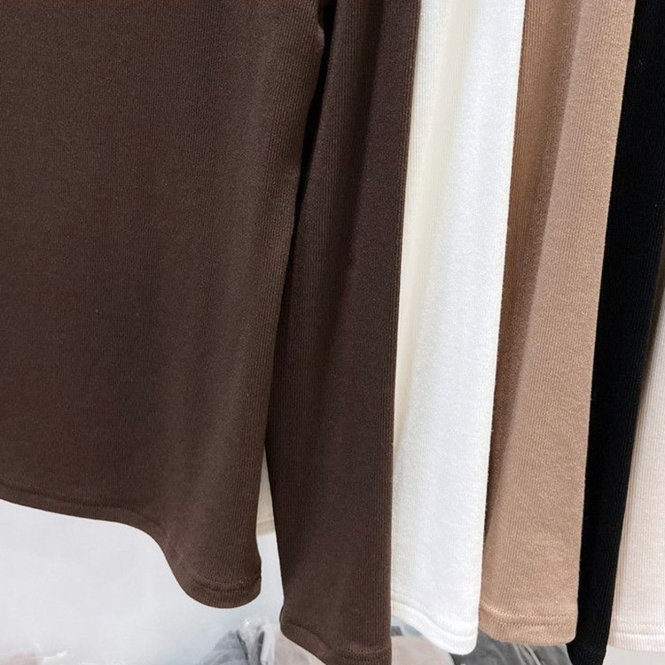 Ｔシャツ レディース 長袖 ハイネック 秋冬 秋 裏起毛 ベージュ トップス ストレッチ 冬 モックネック 黒 暖かい ブラウン 白 厚手 あったか 