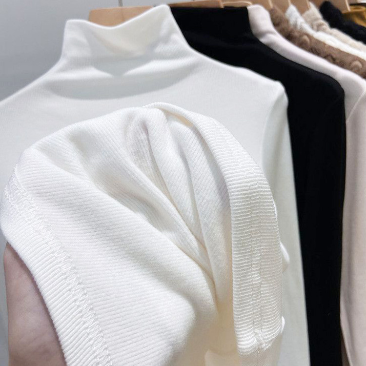 Ｔシャツ レディース 長袖 ハイネック 秋冬 秋 裏起毛 ベージュ トップス ストレッチ 冬 モックネック 黒 暖かい ブラウン 白 厚手 あったか 