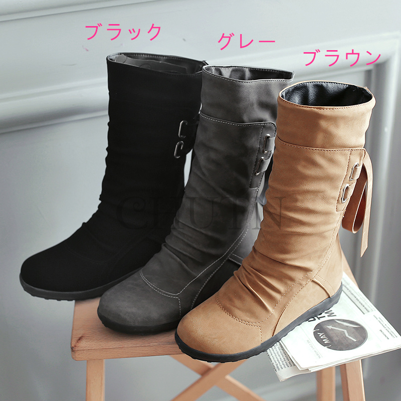 ショートブーツレディース ブーティー 防寒ブーツ内ボア 走れる 短靴 美脚 4.5CMインヒール 50代 おしゃれ 通勤 秋冬春ショートブーツ大きいサイズ 30代40代 