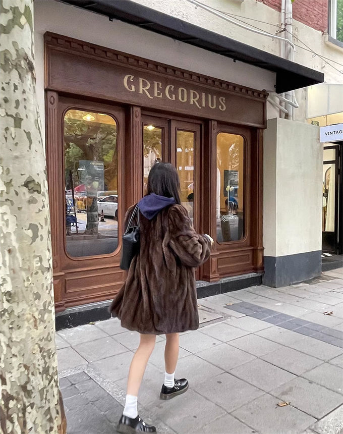ファーコート レディース 毛皮コート ミンク レディースファー フェイクファー 冬服 高級 暖かい 優雅 エコファー きれいめ 防寒 アウター ロッグコート 