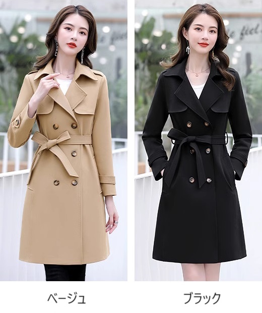 トレンチコート レディース 秋 トレンチコート ミドル丈 トレンチコート 大きいサイズ 大きいサイズ レディース 3L 