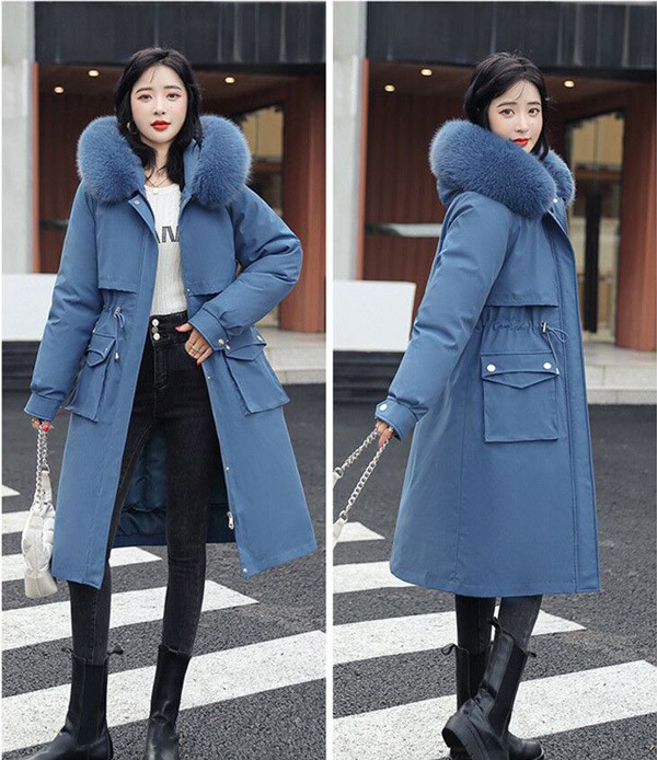 2WAYS 中綿コート レディース パーカーコート ウィンター ライナー取り外し ファー フード付き 