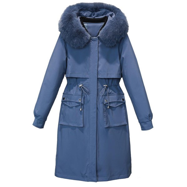 2WAYS 中綿コート レディース パーカーコート ウィンター ライナー取り外し ファー フード付き 