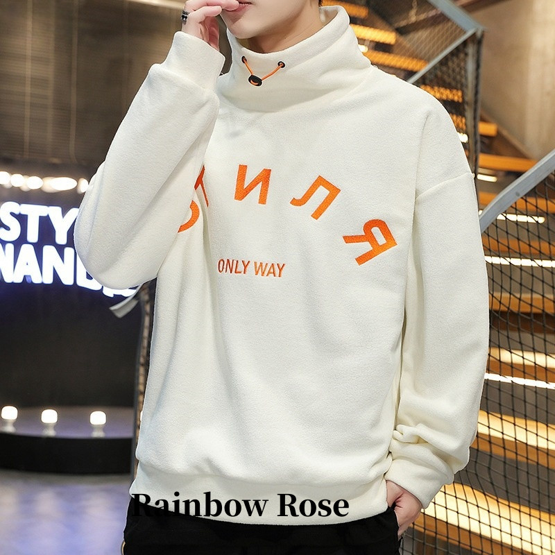 シンプル ビッグシルエット スウェット トップス ハイネック メンズ フード付き プルオーバー 長袖 おしゃれ かっこいい 大きいサイズ 無地 おしゃれ 