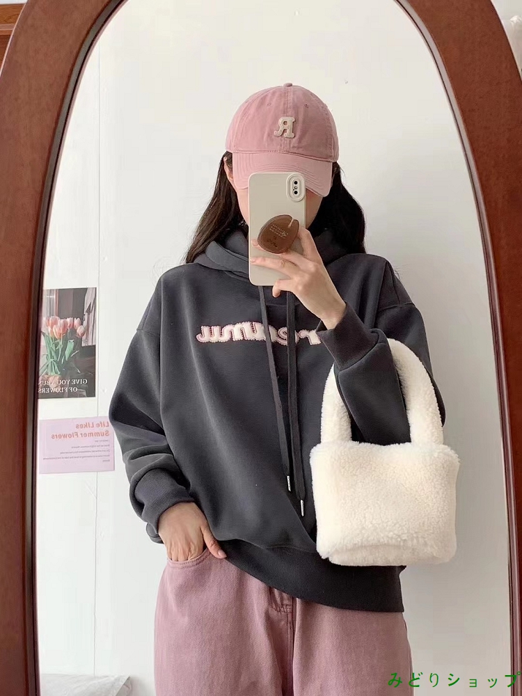 裏起毛 裏ボア フード付き トレーナー レディース ガールズ  