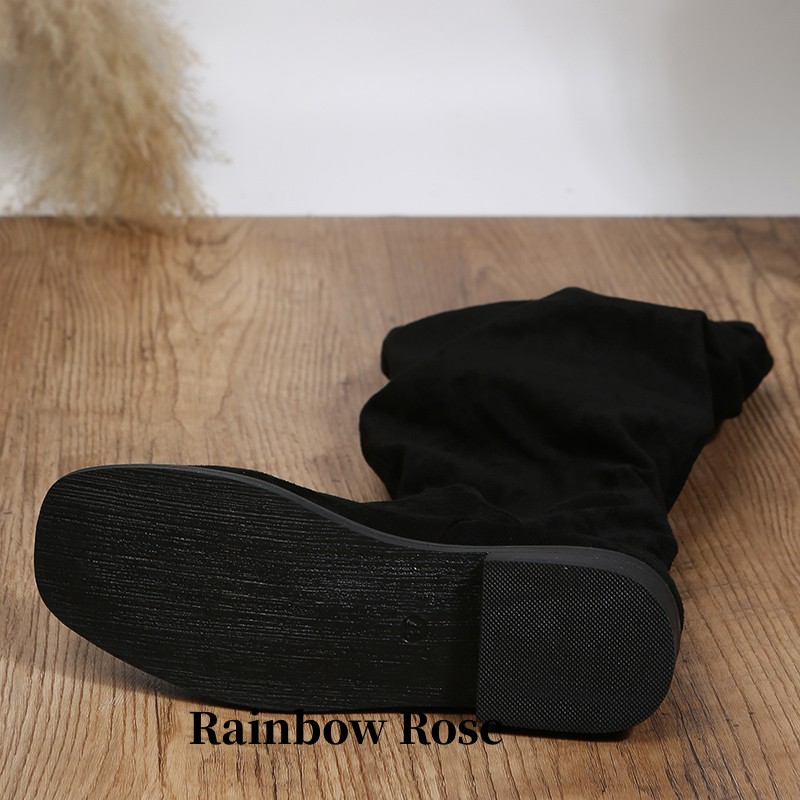 送料無料 ブーツ レディース スエード 防寒 ロング 韓流 カーキ 履きやすい 合成皮革 ファッション 折り返し 歩きやすい ふわふわ 脱ぎやす ブラック 暖かい 