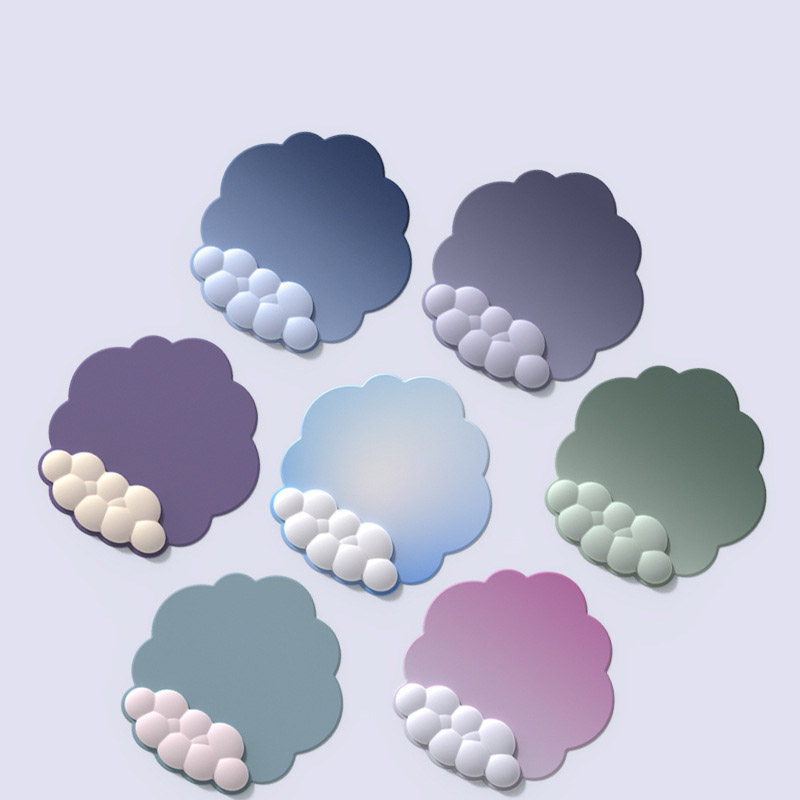 マウスパッド リストレスト 3点セット クラウド型 手首サポート クッション 軽量 ハンドレスト 人間工学デザイン 無地 手首 疲労軽減 大型 