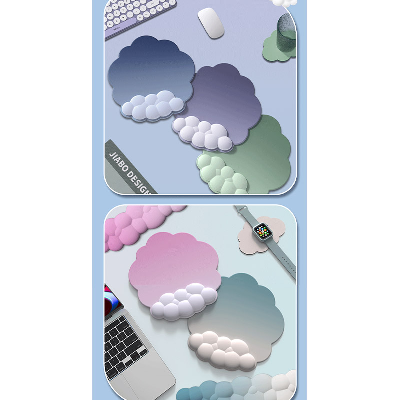 マウスパッド リストレスト 3点セット クラウド型 手首サポート クッション 軽量 ハンドレスト 人間工学デザイン 無地 手首 疲労軽減 大型 