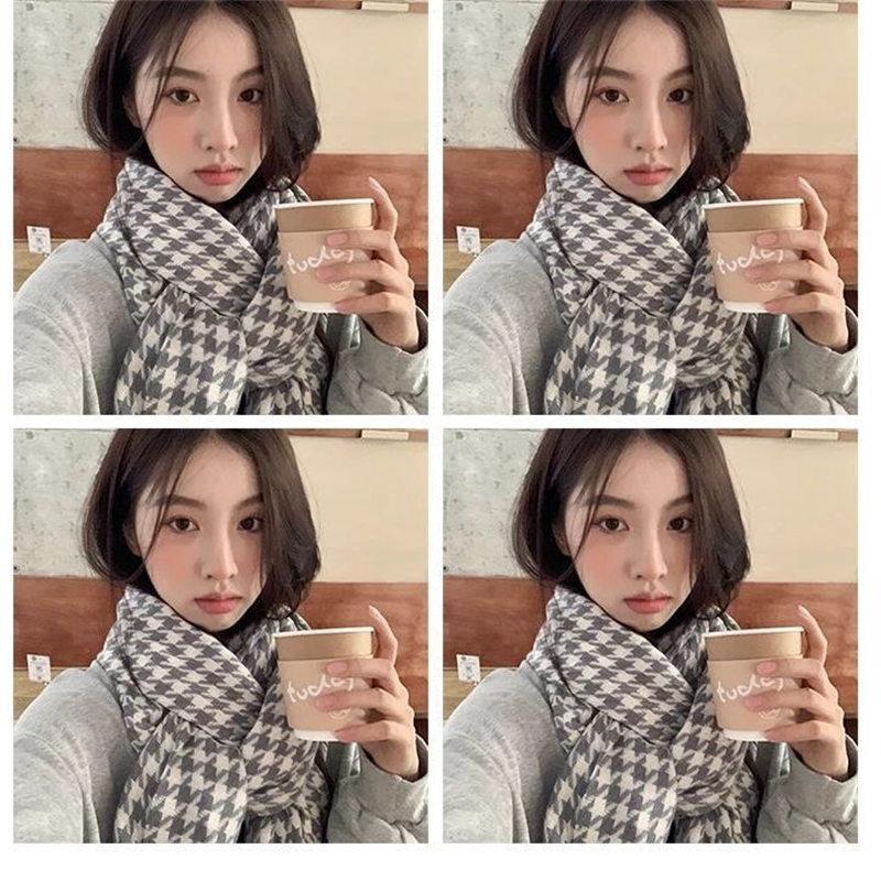 千鳥柄 ストール マフラー ショール レディース 定番 秋 おしゃれ 男女兼用 可愛い 冬 暖かい シンプル 韓国風 プレゼント 